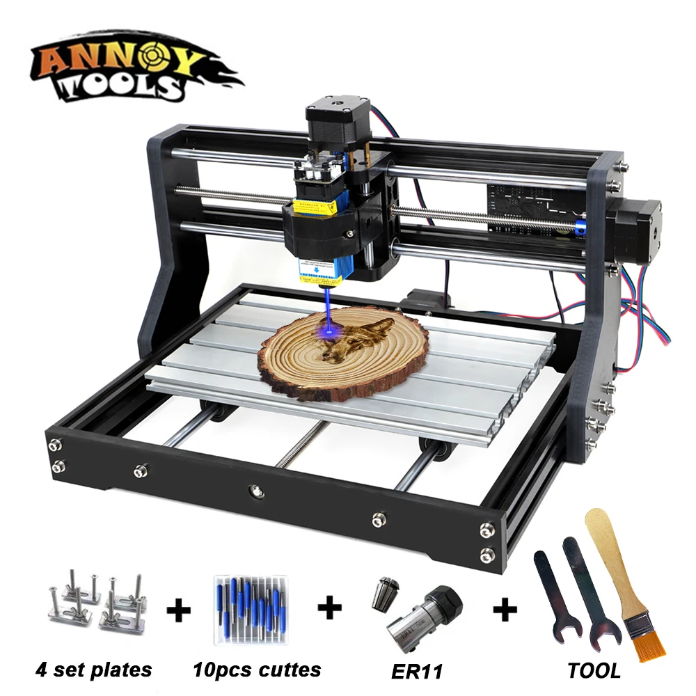 Cnc 3018 Pro Laser Engraver Wood Cnc Router Machine Grbl Er11 Hobby Diy
