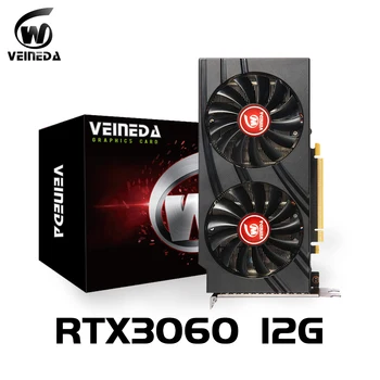 VEINEDA PC 게임용 비디오 그래픽 카드, RTX 3060, 12GB, X-GAME GPU, GDDR6, 192 비트, 8 핀 PCI-E, 4.0x16, rtx3060, 12GB