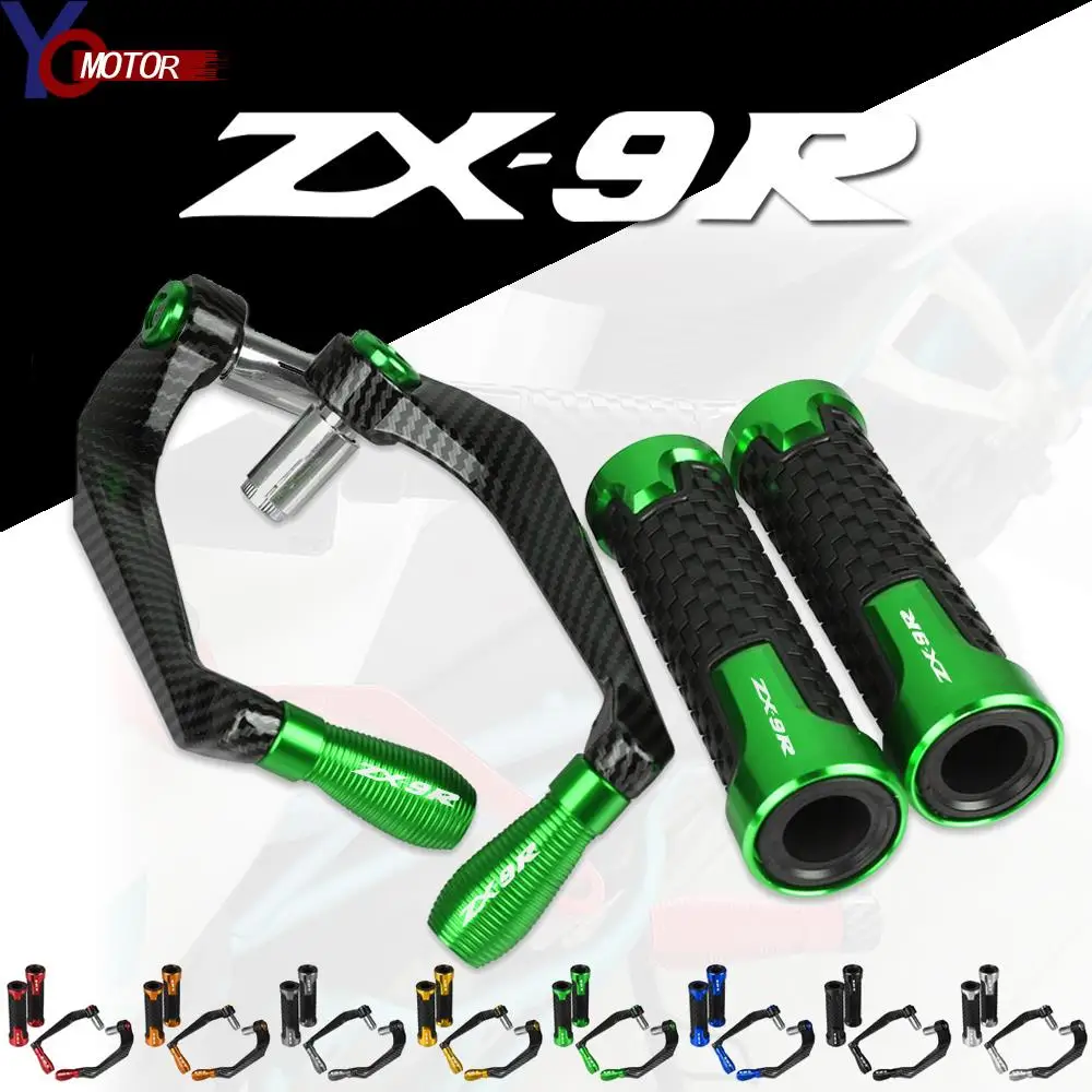 

7/8 22MM Motorcycle Handlebar Grips Handle Bar and Brake Clutch Lever Guard Protection For Kawasaki ZX9R ZX 9R 1998-2003 Parts