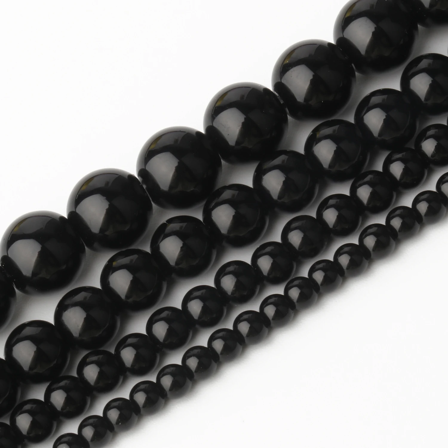 Wholesale 2-8mm Black White Glass Crystal Beads Charms Round Loose Spacer  Beads For Jewelry Making Handmade Bracelet Accessories