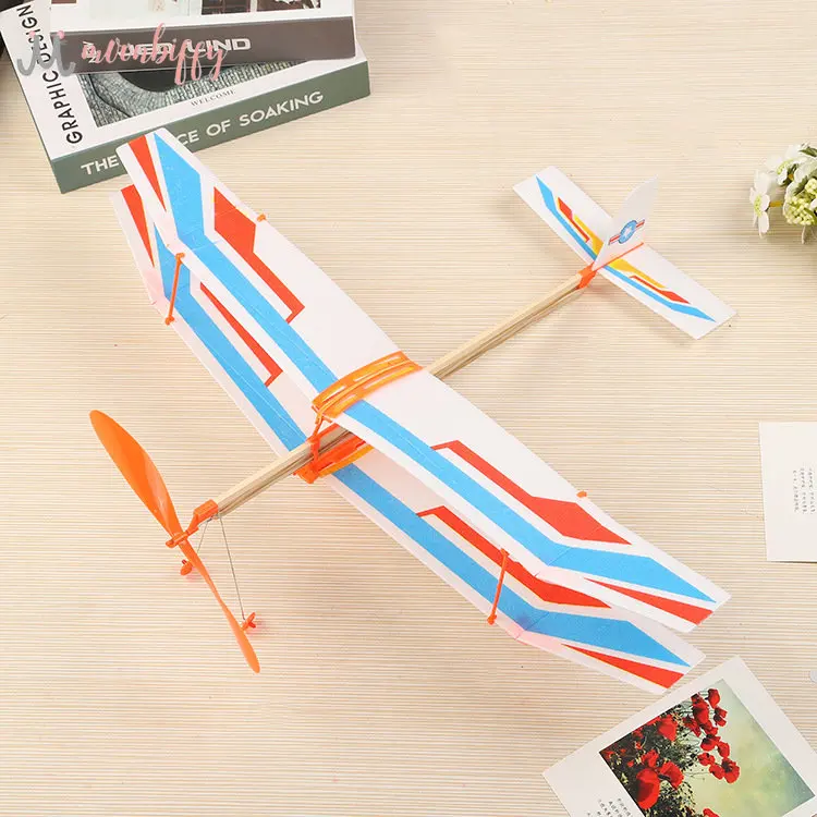 DIY Foam Plane Model Kit Rubber Band Powered Glider Plane Assembly