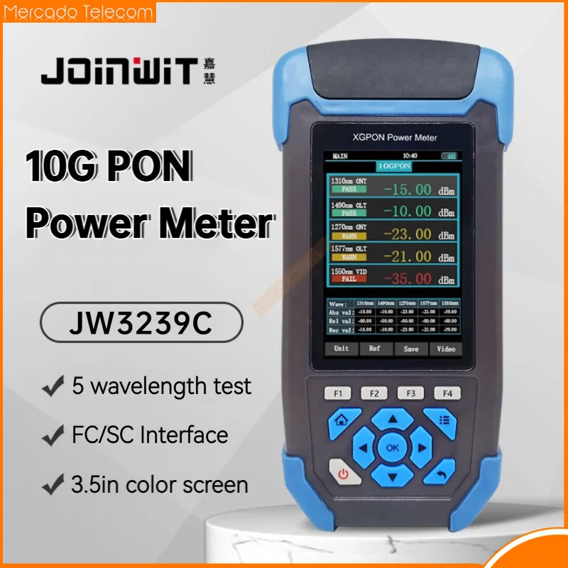 Joinwit 10G PON 파워 미터 JW3239C 네트워크 리소스 검증 장비 감지기