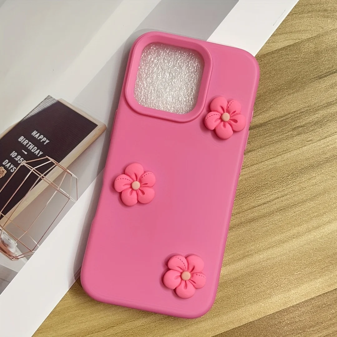 Vibrant Dopamine Flower Shockproof Matte Phone Case