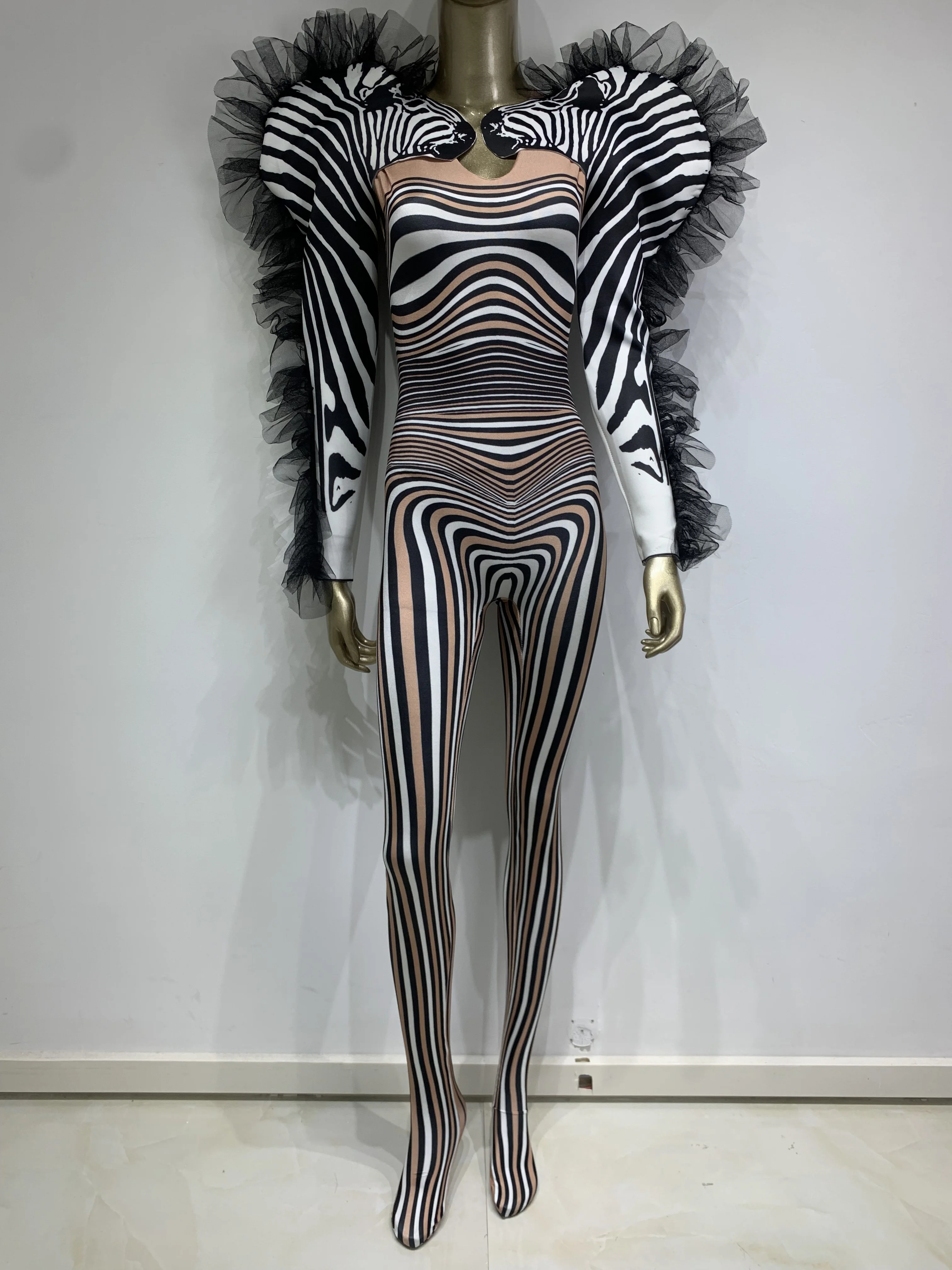 combinaison-a-volants-zebres-a-manches-longues-pour-femmes-barboteuses-de-performance-sur-scene-costume-de-fete-d'anniversaire-bar-boite-de-nuit-halloween-stock