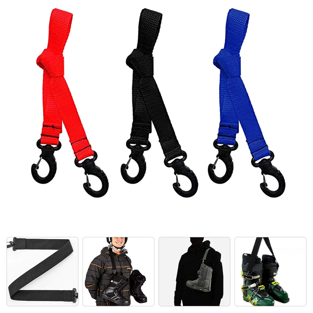 

3 Pcs Ski Boot Straps Skateboard Accessories Professional Carrier Fixing Folding Reusable Nylon Outdoor Multifunctional