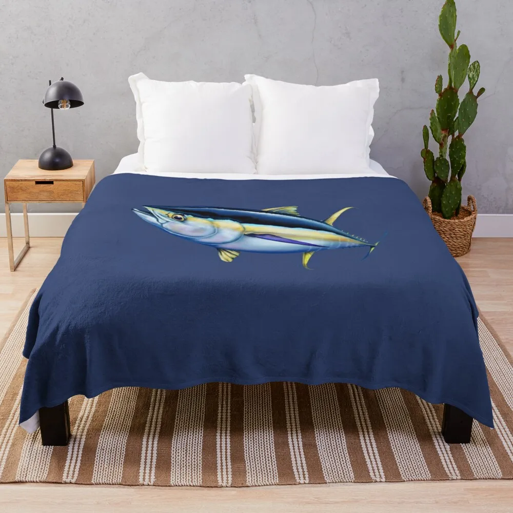 

Yellowfin Tuna Throw Blanket Quilt Sofa Throw Sofa Quilt anime Blankets