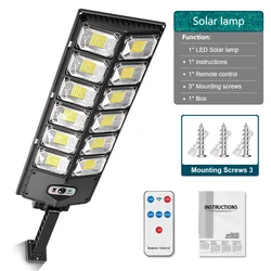 High - Efficiency Monocrystalline Solar Outdoor Waterproof Wireless Wall Lamp with 3 Lighting Modes (504LEDs)