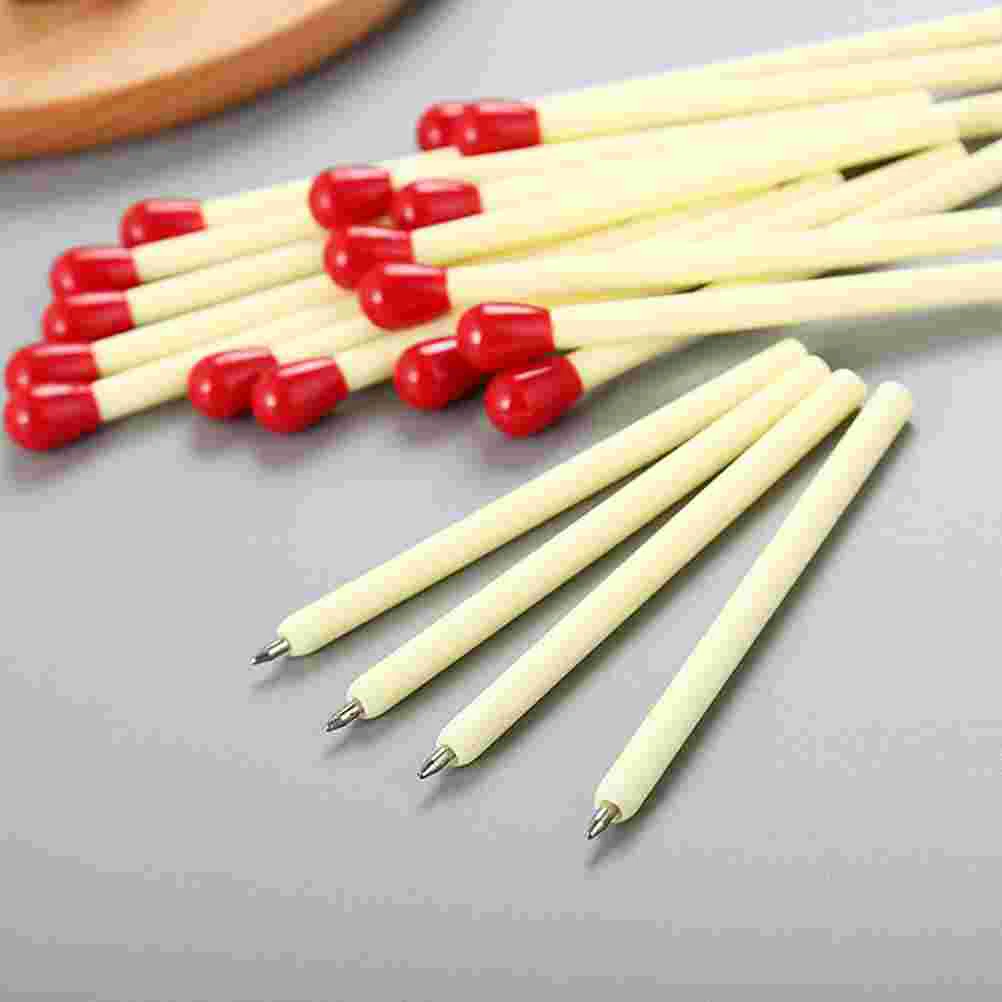

40 Pcs Match Ballpoint Pen Pens Plastic Small Writing Gel for Kids Cartoon Decorative Prizes Comfortable Convenient Short