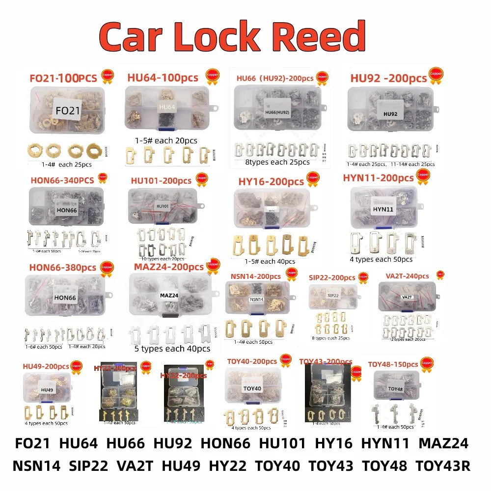 Lock Reed Lock Plate For FO21 TOY43 TOY48 HY22 HU92 HU100 HU66 HON66 SIP22 VA2T Car Repair Accessories