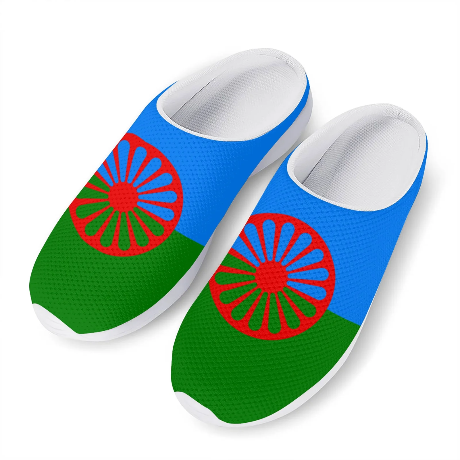 

Romany Roma Travellers Flag 2022 Summer Mesh Men Casual Shoes Mules Women Flats Loafers Slippers Outdoor Slip-on Couple Footwear