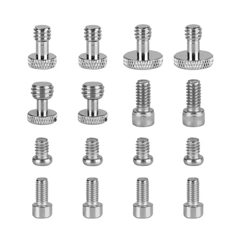 camera accessories projector photography kit smartphone photography kit metal screw adapter screw mount adapter 1/4"-20 & 3/8"-16 & M5 Thread Screw Nuts Assortment Kit Photography Accessories Assembly 16 pcs