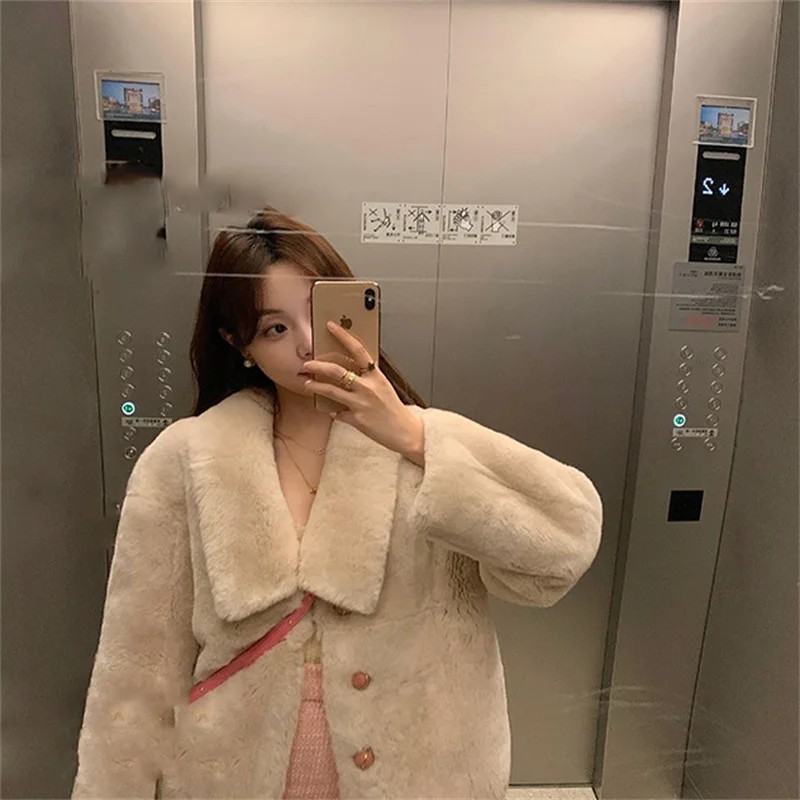 Winter Luxury Ladies Fur Coat Imported Whole Fur Rex Rabbit Fur Warm Coat Stylish Elegant Warm Rabbit Fur Top