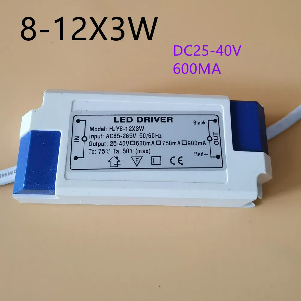 Description Picture 4 of itemLED Driver 600mA  3W 5W 7W 12W 18W 20W 25W 36W 54W For LEDs Power Supply Unit AC85-265V Lighting Transformers For LED Power Ligh
