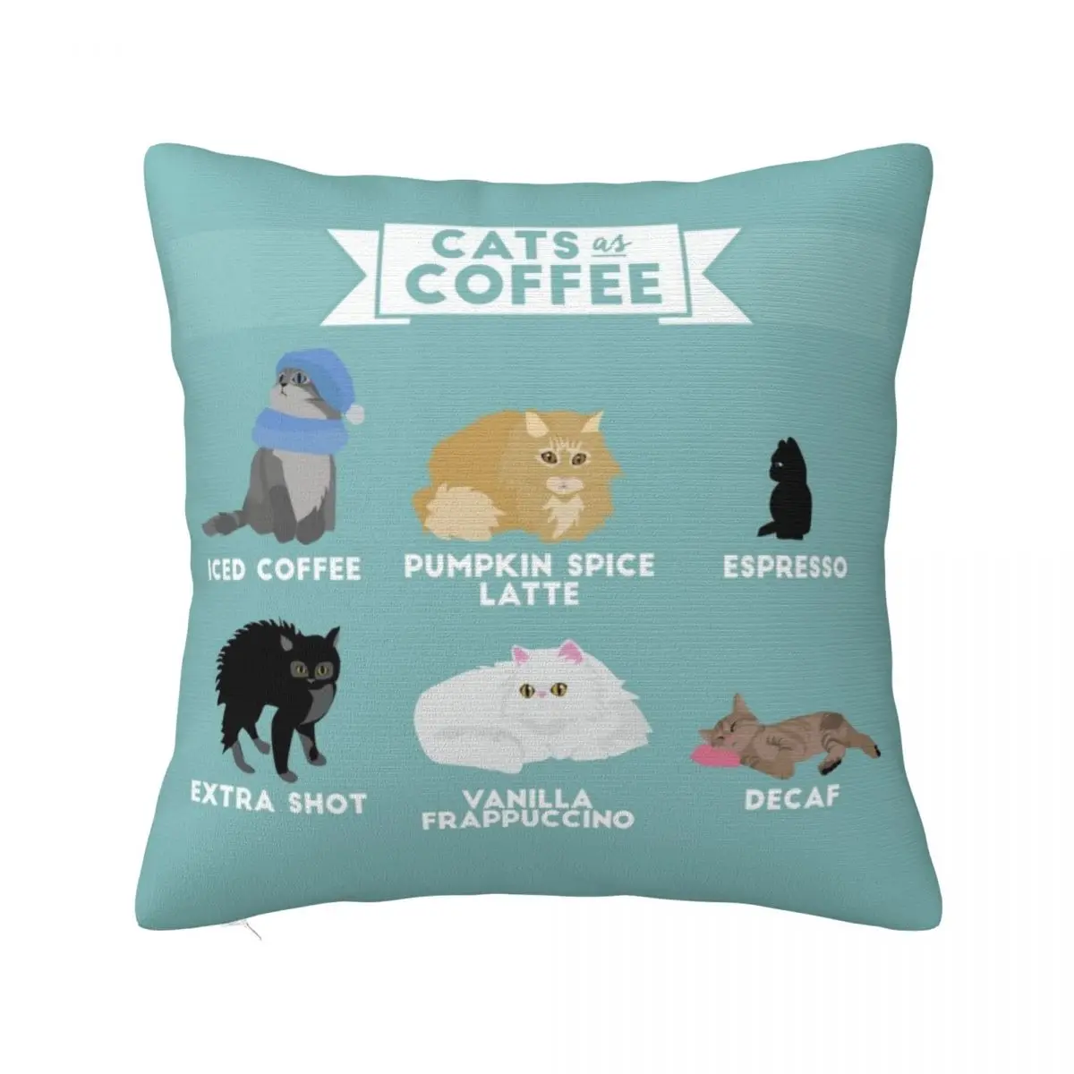 

Cats As Coffee Throw Pillow luxury throw pillow covers Sofa Cushion