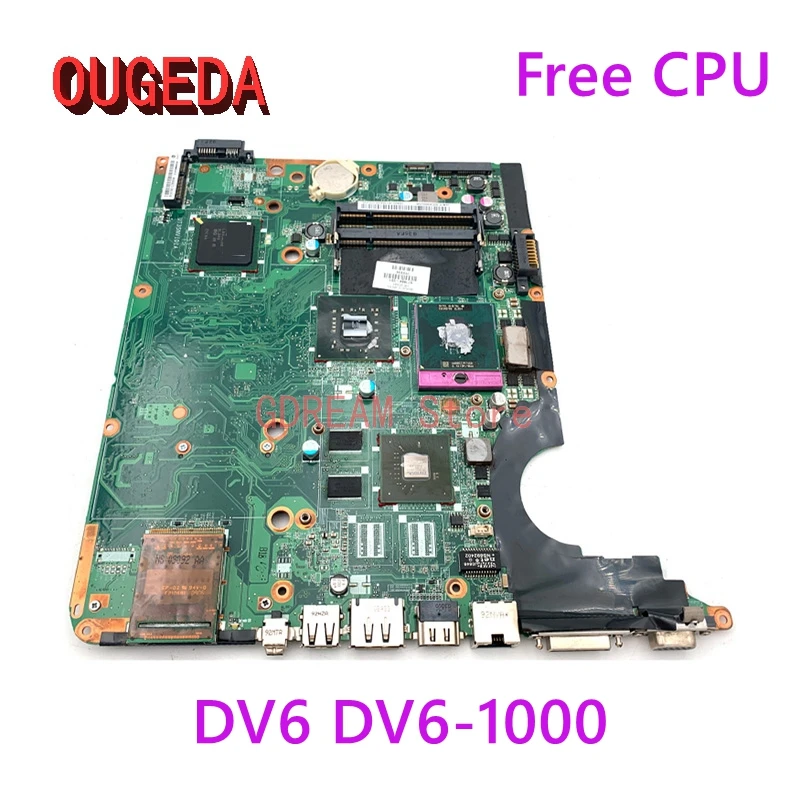 

OUGEDA 511864-001 DA0UT3MB8D0 For HP Pavilion DV6 DV6-1000 Laptop Motherboard PM45 DDR2 HD4500 Free CPU MAIN BOARD full tested