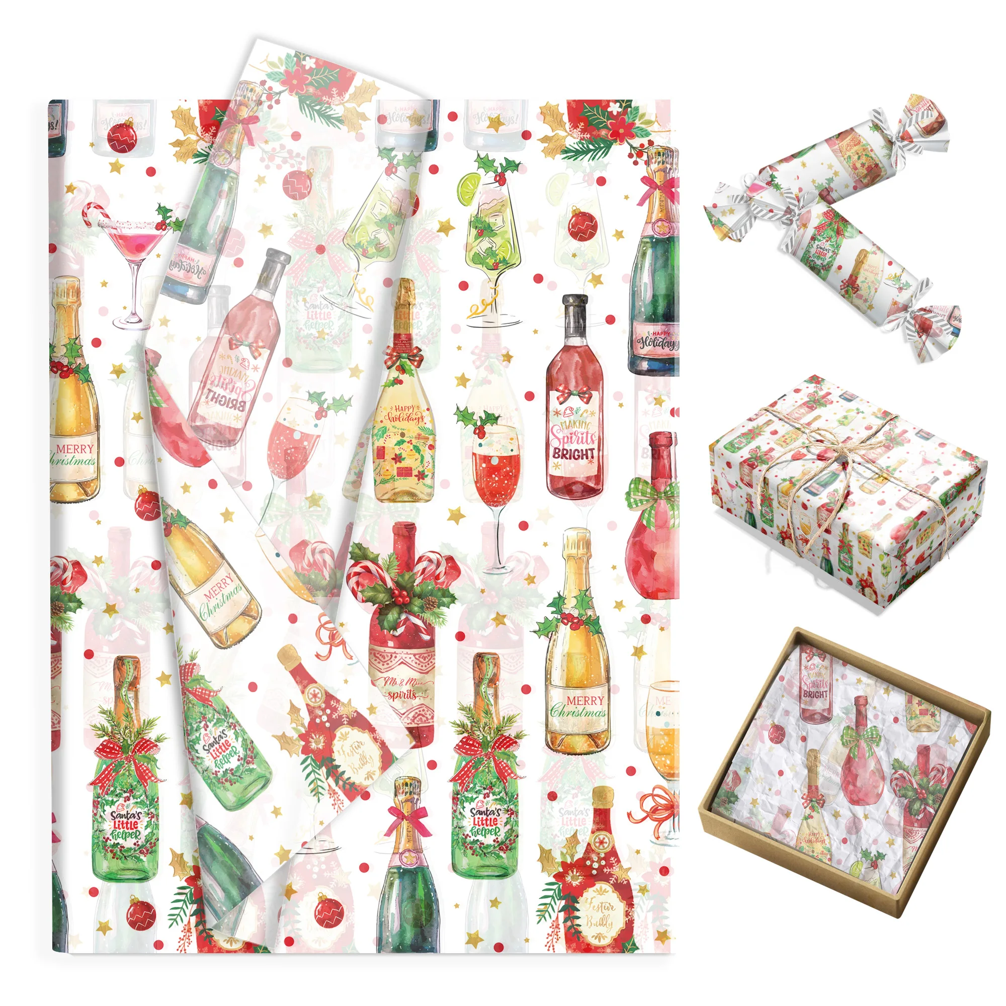 20/50 stücke Weihnachten Seidenpapier Schnee Birne Papier Winter Schneeflocke Geschenkpapier DIY Geschenk Verpackung Für Weihnachten Party liefert – Detail 23