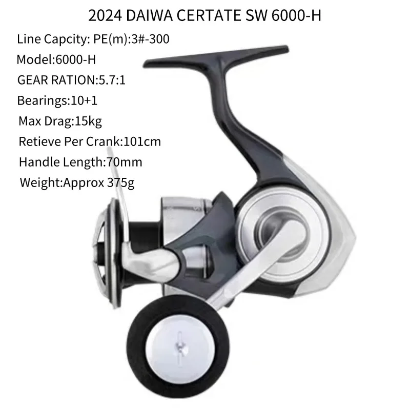 Daiwa CERTATE SW 6000-XH リール Daiwa CELSWG6000-XH Certate SW Spinning Reel - TackleDirect