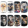 Cute German Shepherd Pug Border Collie Chihuahua Dog Print Wallet Watercolor Painting Dog Credit Card Earphone Holder Purse 1
