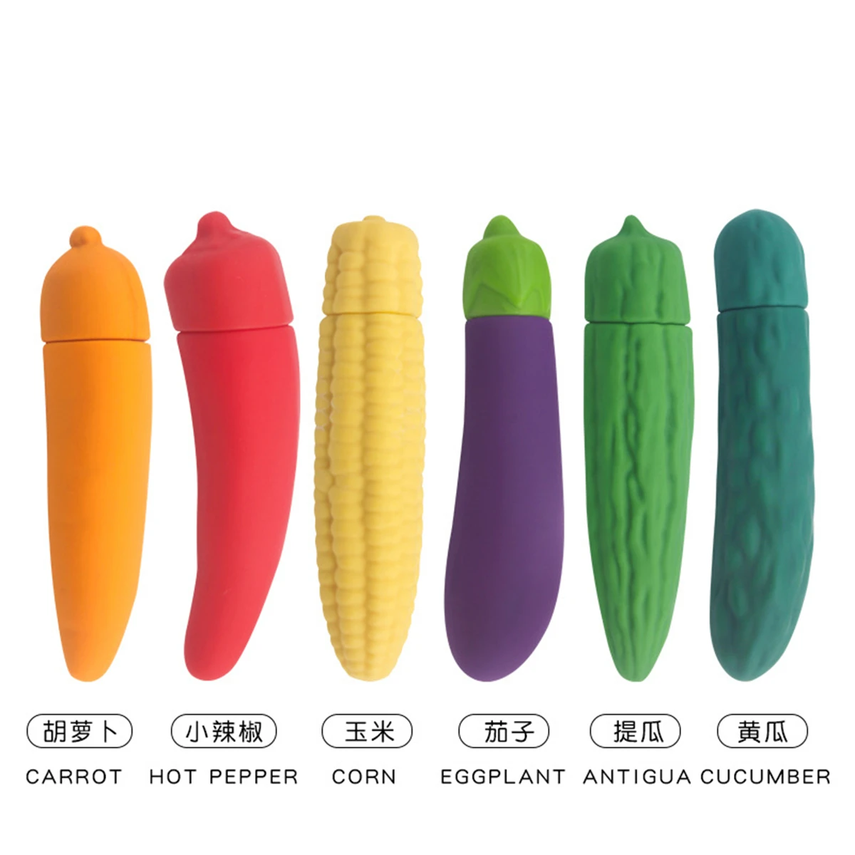 Vegetable Dildo Cucumber Antigua Eggplant Corn Carrot Hot Pepper Dildo