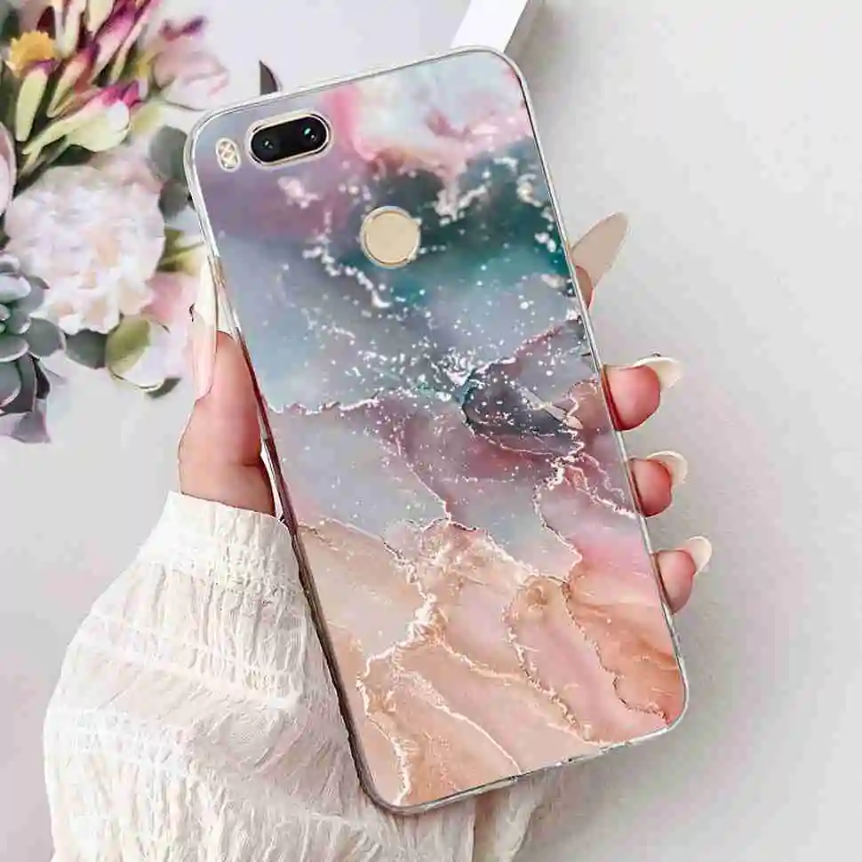 Love Pop Print TPU Soft Silicone Phone Case with Floral Design