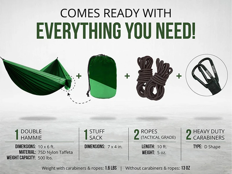 Parachute Double Hammock Camping Survival Garden Hunting Leisure Hamac Travel Double Person Hamak Ramac