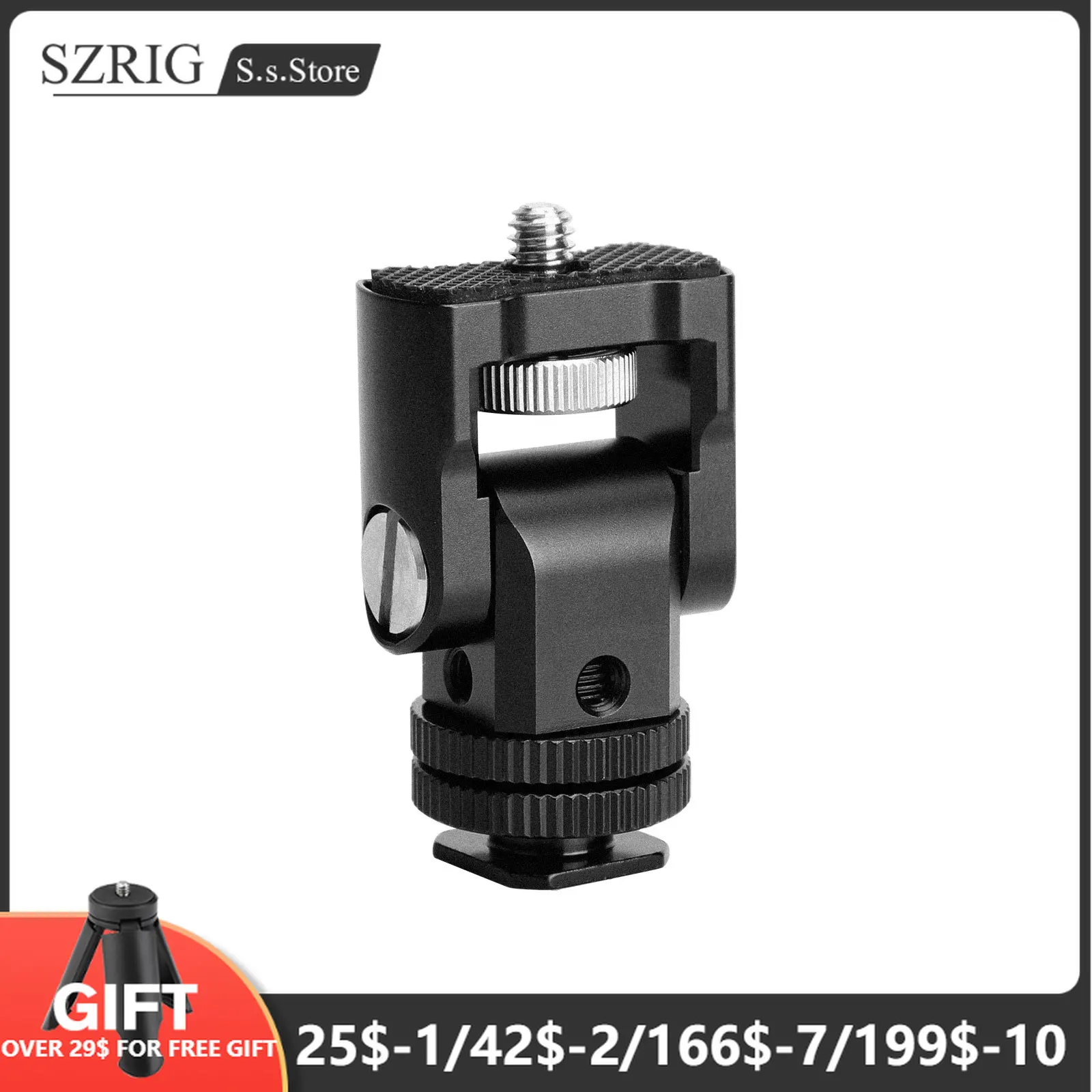 SZRIG DSLR Camera Clamp Swivel and Tilt Adjustable Monitor Mount with