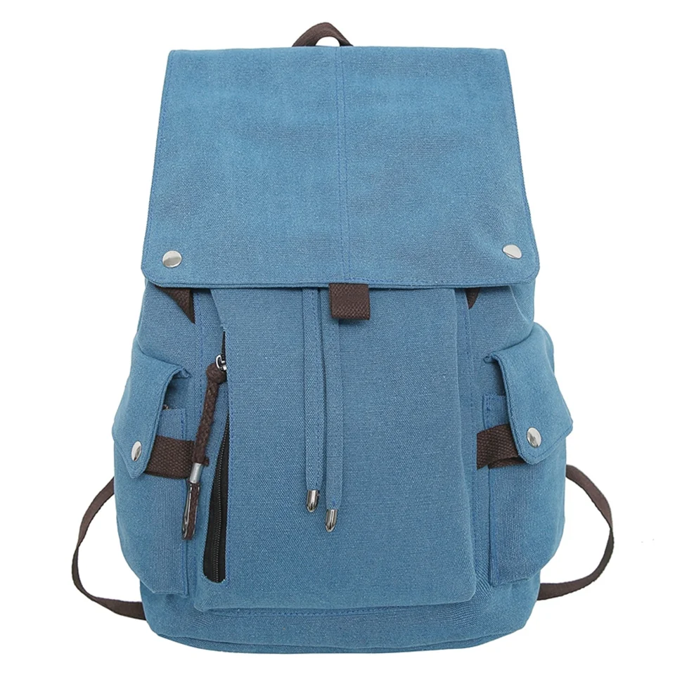 Men Canvas Backpack College Student School Chest Pack Hip Hop Streetwear Unisex Functional Tactical Backpack