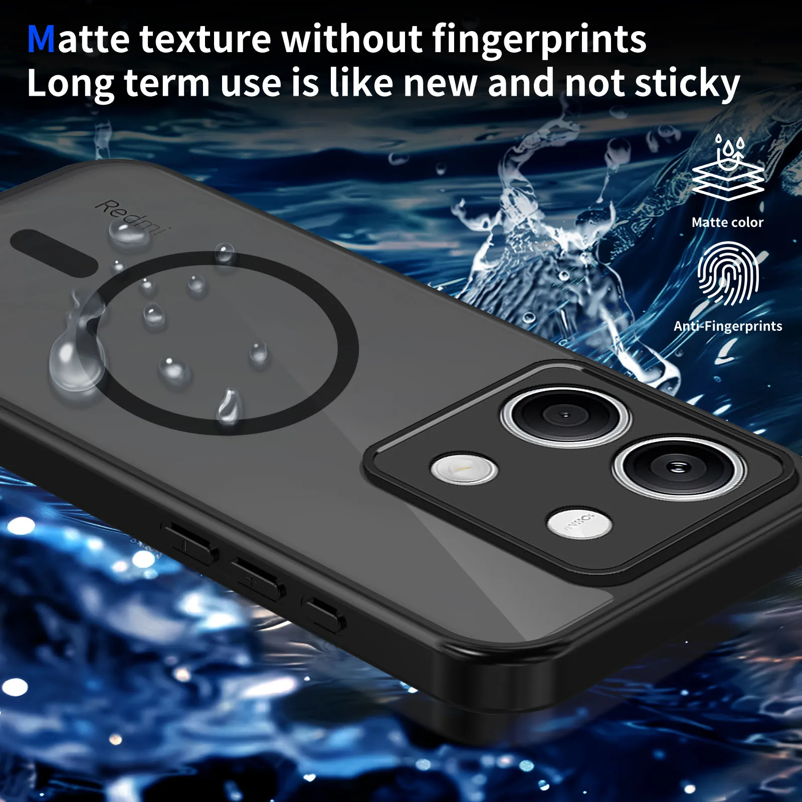 Matte Clear Magnetic Wireless Charging Shockproof Phone Case