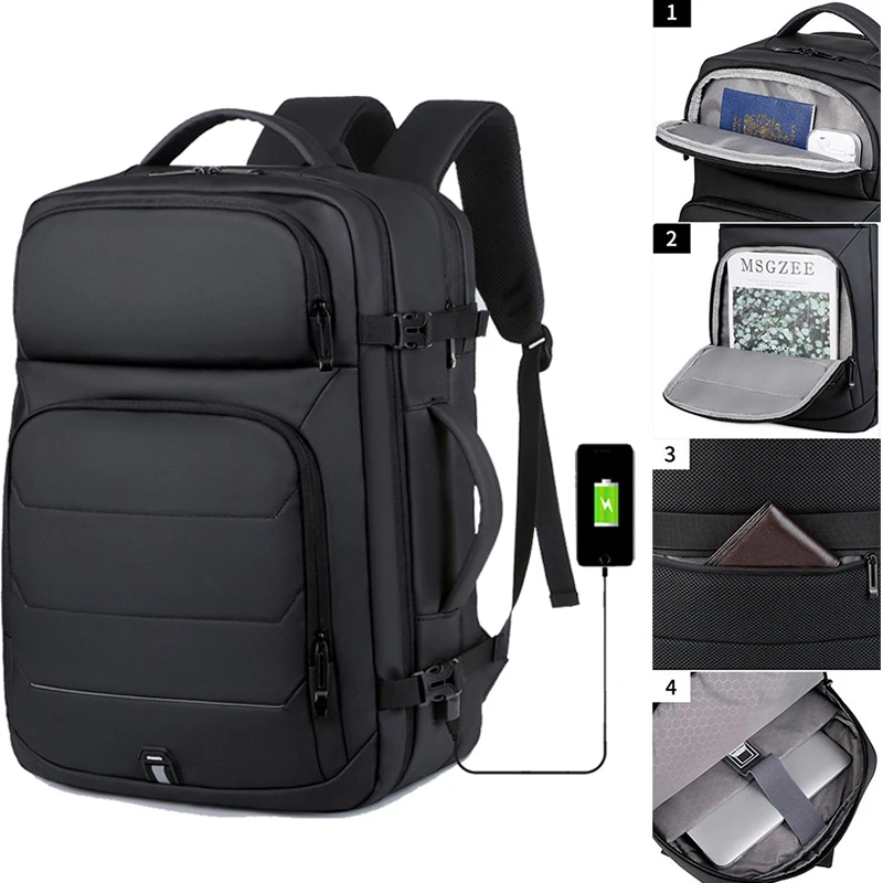 Zaini Per Laptop Da 17 Pollici Espandibili Da Uomo Borsa Per Notebook Impermeabile Zaino Usb Zaino Da Viaggio Sportivo Zaino Per Uomo