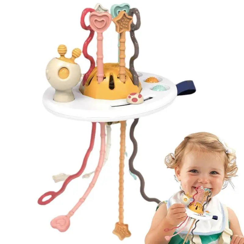 

Pull String Toys Montessori Toy Strings For Stroller Pulling Toy Fine Motor Skills Tactile Auditory Perception Hand-eye