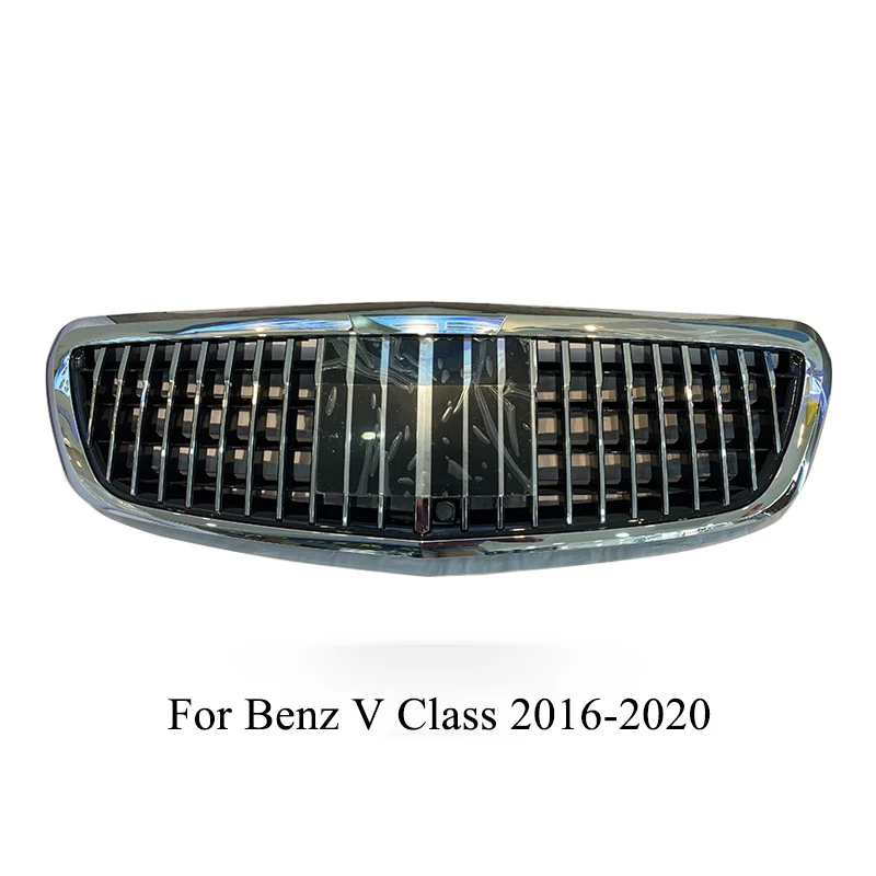クロームシルバーバーメイクランクスタイルのグリル,メルセデスベンツV