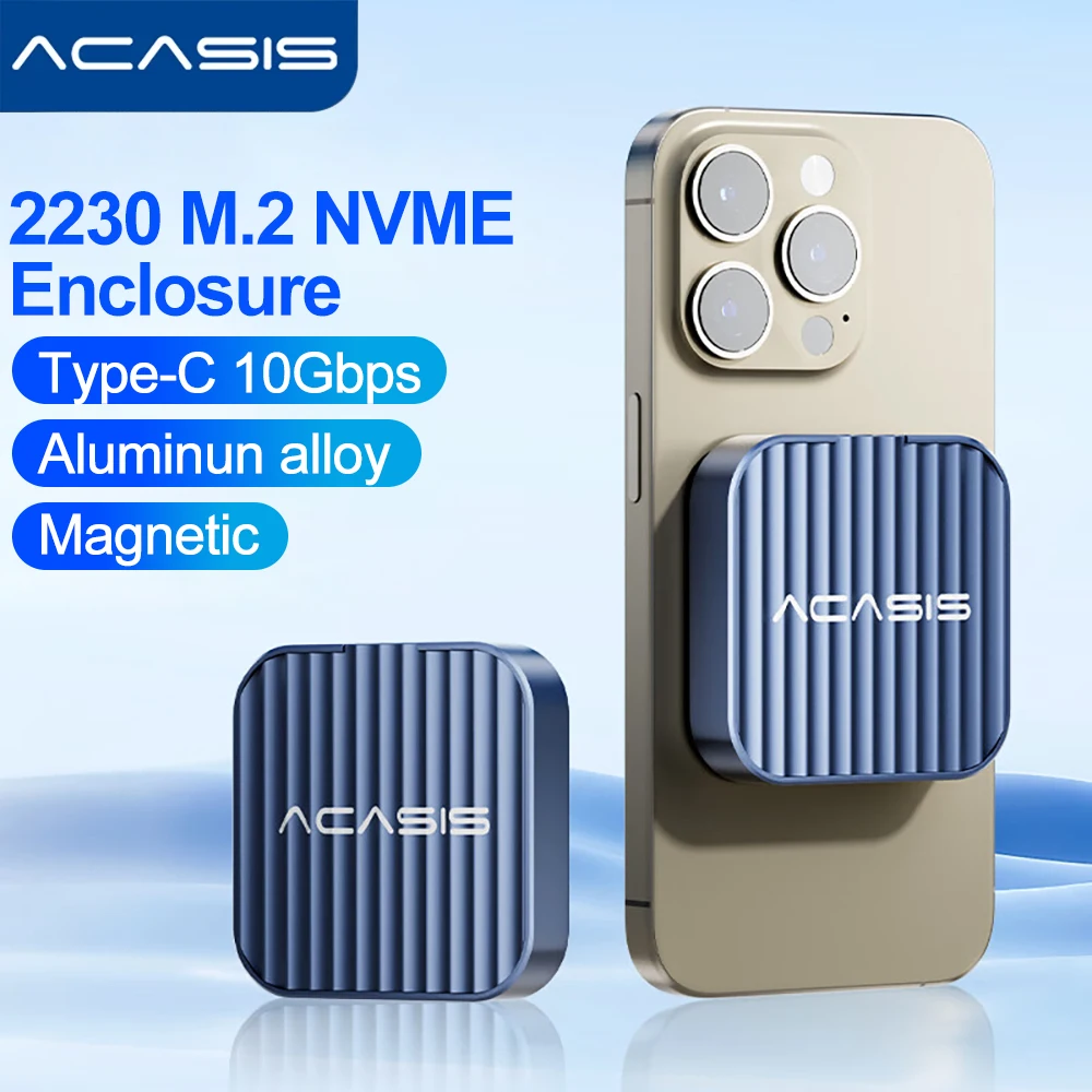 Nvme Ssd Enclosure 10gbps Usb c 3.1 para Nvme Pci-e para Iphone 15 14 13 12 Pro 2tb Caixa de Driver Externo Acasis-m.2 2230