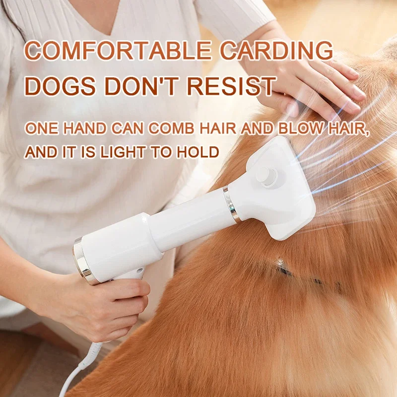2 in 1 Pet Hair Dryer Low Noise Cat Dog Grooming Hair Dryer Comb Adjustable speed temperature Pet Dog Brush Supplies