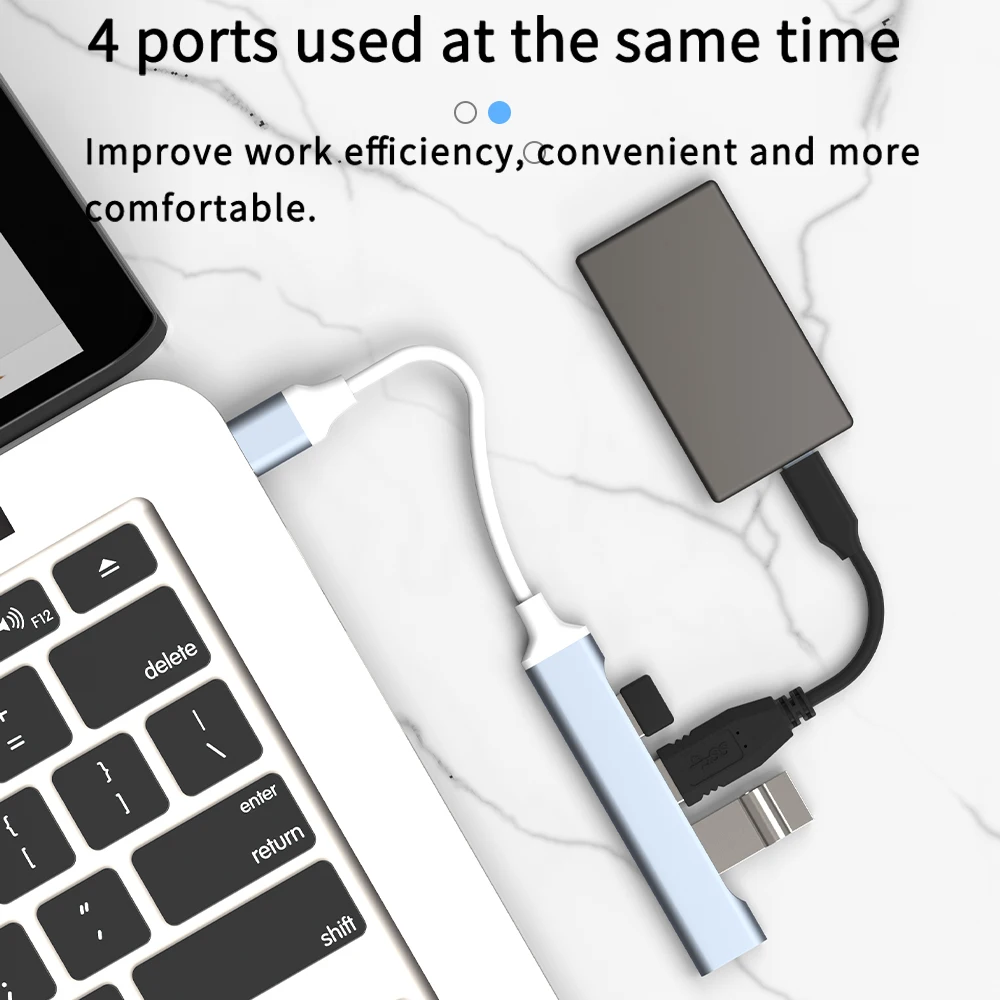 USB C HUB 3.0 Type C 3.1 3/4 Port Multi Splitter Adapter OTG USB Macbook Pro 13 15 Air M1 Pro HUAWEI nintendo PC Accessories