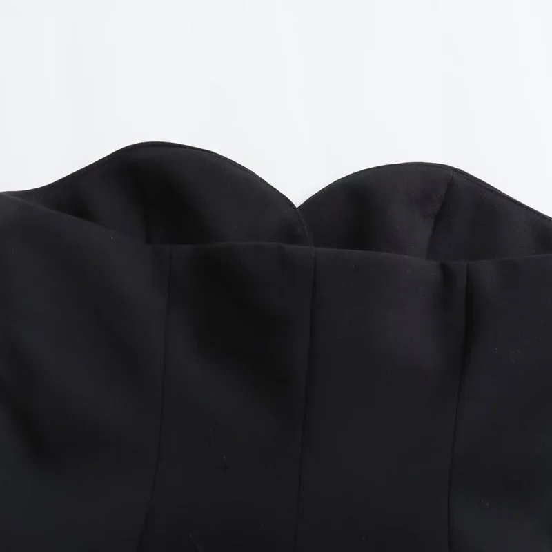 HXAO Tube Top Women 2024 Off shoulder Backless Top Vest Corset top White Black Sleeveless Tops Tank Crop top mujer image