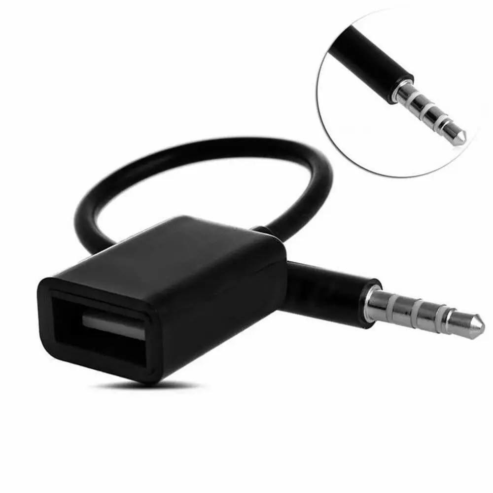 Кабель-преобразователь 3 5 мм папа AUX аудио разъем к USB 2 0 мама кабель для