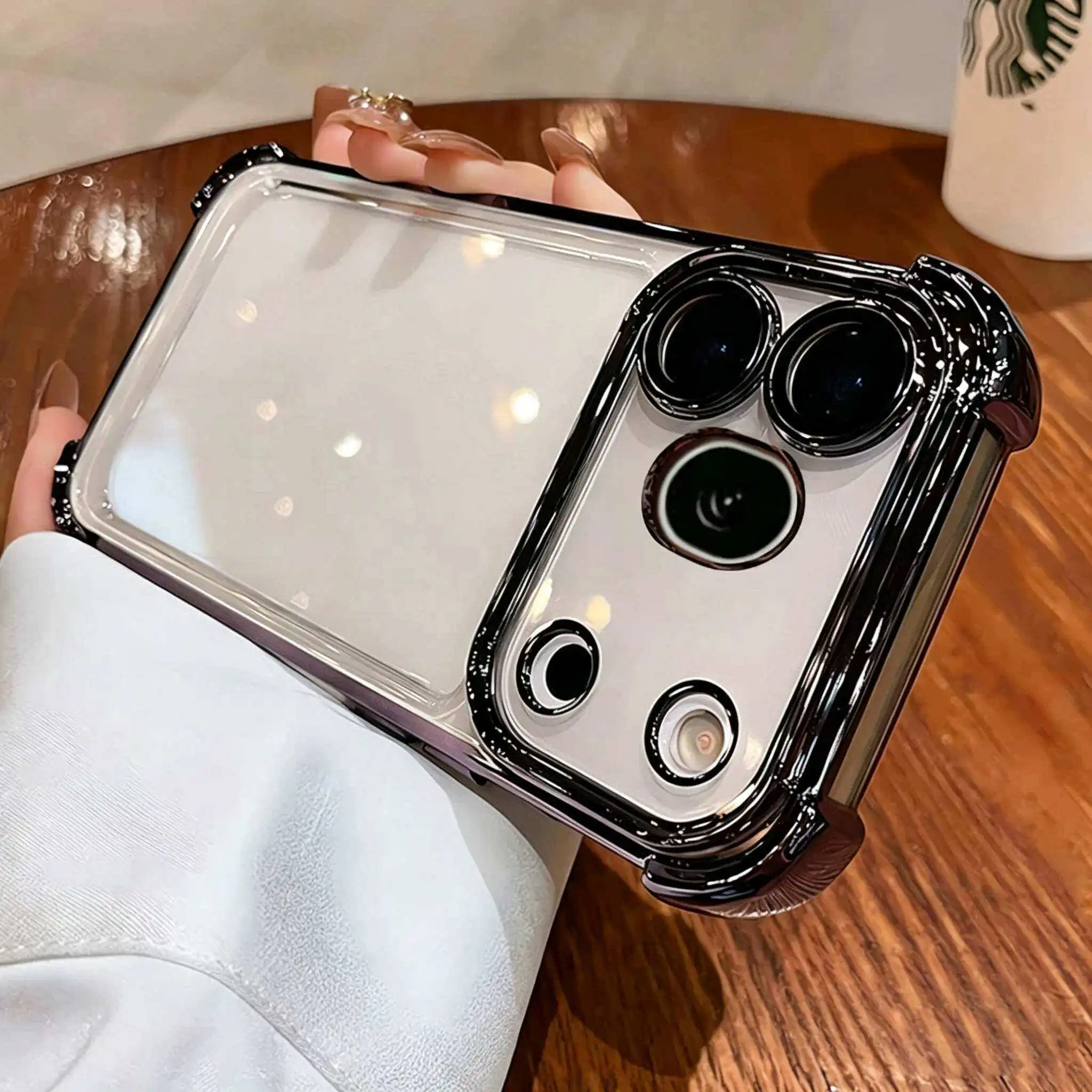 Luxury AirBag Plating Shockproof Clear Soft Phone Case