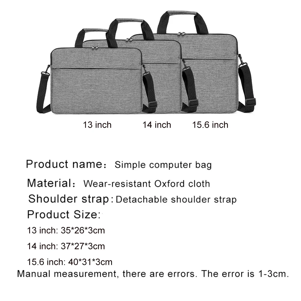 Laptop Bag For MacBook Air M1 Case For Xiaomi Dell Asus 13 14 15 15.6 inch Lightweight Shoulder Messenger Bag Handbag Briefcase