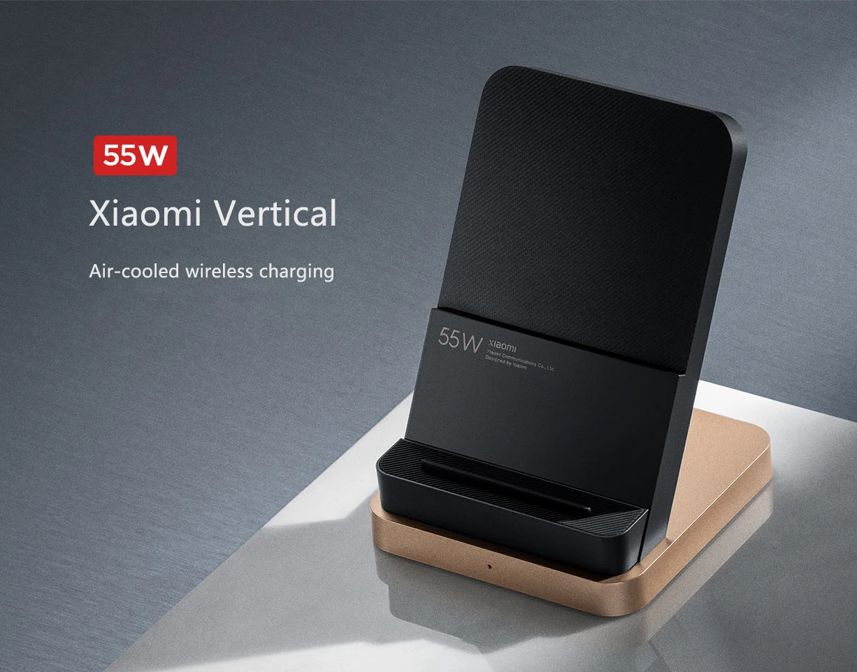 Xiaomi 55W Wireless Charger Max Temperature Control Vertical Charging Base Charger for Xiaomi Mi 11 Ultra
