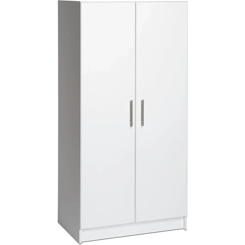 Armoire Wardrobe Closet - White 32"W x 35"H x 20"D Cabinet for Functional Clothes Storage with Hanging Rail home furniture