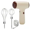 Electric Cordless Hand Whisk，5 Speed Handheld Mixer，Two Whisk Mount Baking Mixer，Wireless & Rechargeable Mixer 1