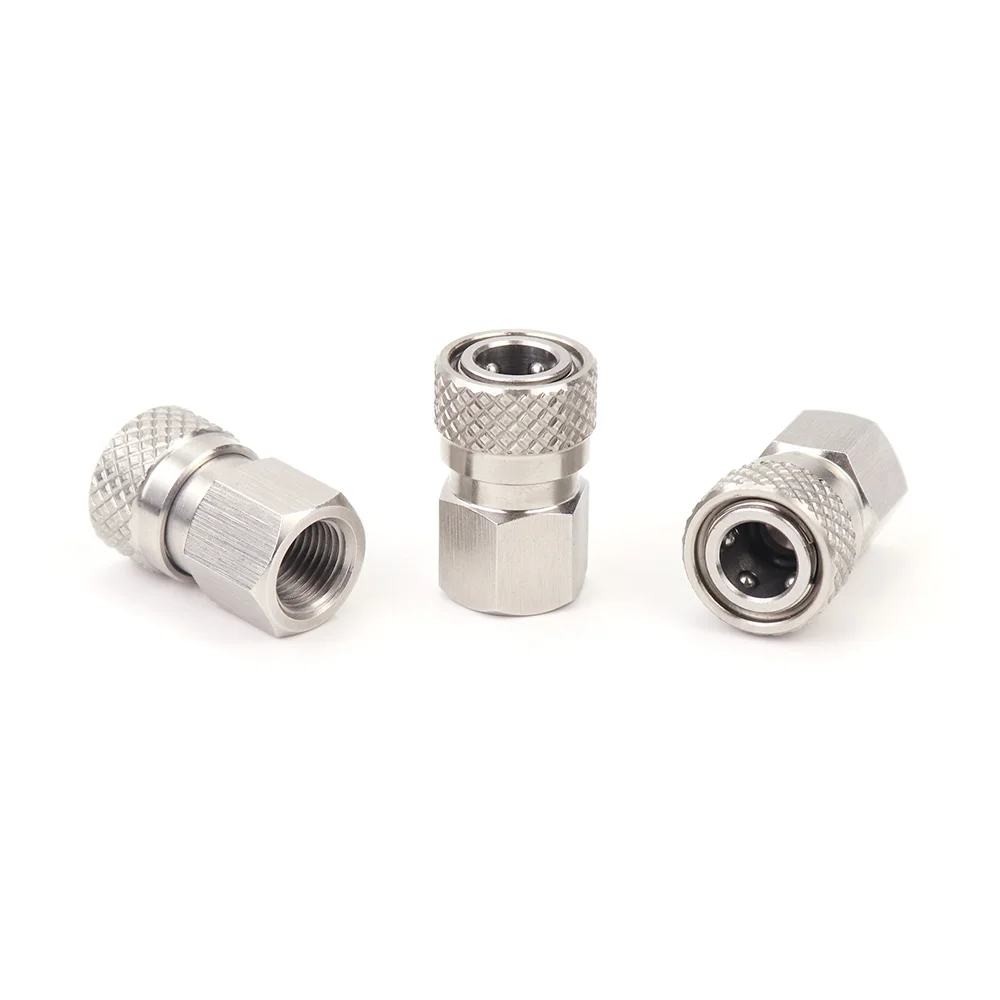 Stainless Steel Foster Quick Disconnect Quick Coupler Socket Filling/Charging Adapter Female Thread 1/8NPT 1/8BSP M10