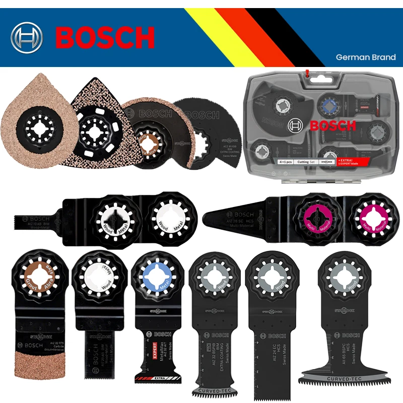 Bosch Starlock Oszillierende Sägeblätter Starlock-Klingen aus Hochkarbon-Stahl Oszillierendes Multifunktionswerkzeug GOP-Serie für Holz- und Metallschnitt