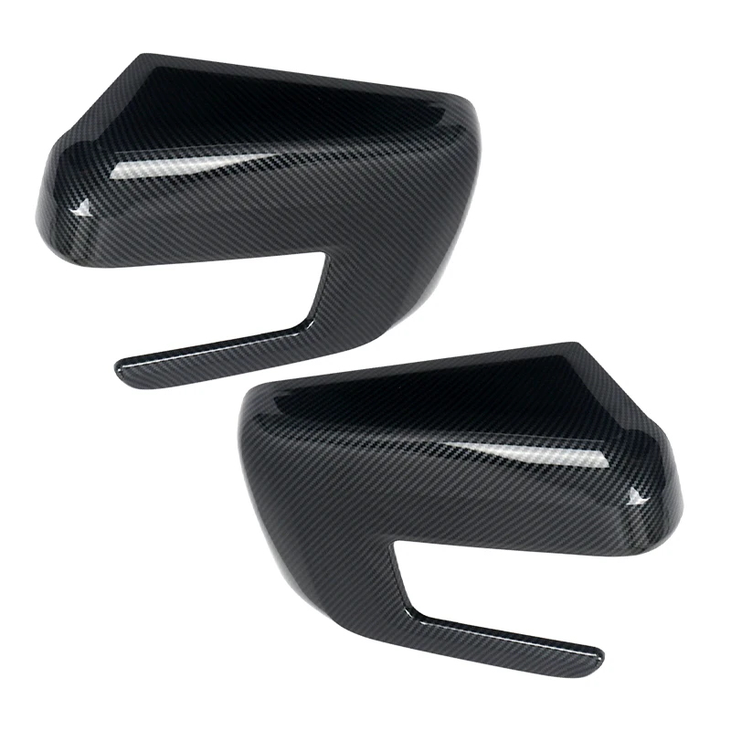 

1 Pair Front Left Right Door Side Wing Rear View Mirror Cover Cap Trim Plastic Fit for Ford F150 2021 2022 Carbon Fiber Style