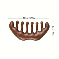 1Pc Natural Sandalwood Comb Wide Tooth Hair Comb Scraping Comb Scalp Massage Hair Comb Anti-static Hair Comb Suitable for All Hair Types - Image 5
