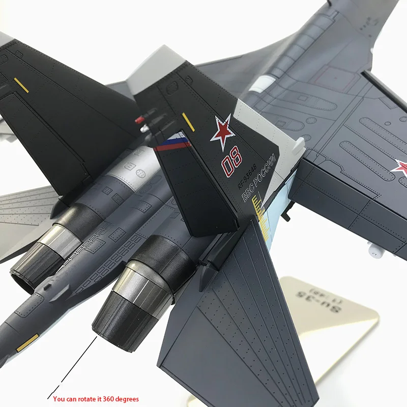 1:48 Scale Su-35 Fighter Jet Alloy Die Casting Military
