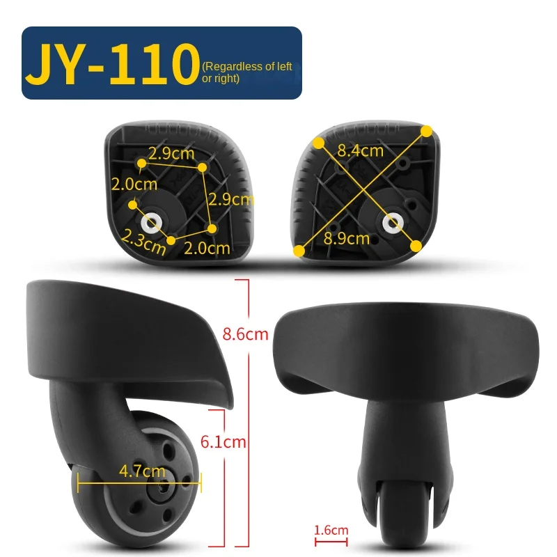 Trolley Case Wheel Replacement for Samsonite U72 Wheels JY-105 JY-106 JY-109 JY-110 Replacement High Quality Fittings