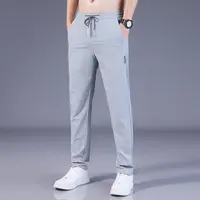 Pantalon d'été en soie glacée pour hommes, coupe droite, grande taille, multifonctionnel, confortable, léger, séchage rapide, pantalon de sport 6