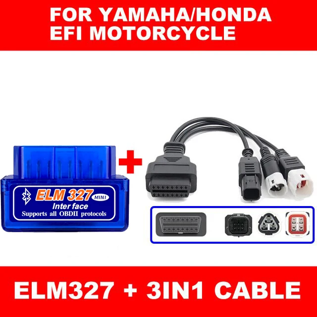 YAMAHA 4 PIN A OBD2 Diagnostico Cavo OBD Lettore Codici di Guasto