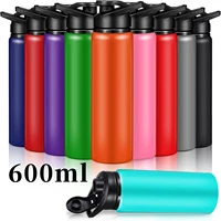 Large 600ml Stainless Steel Sports Bottle Leak Proof Design Bike Cycling Camping Outdoor Travel Water Flask Durable